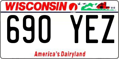 WI license plate 690YEZ