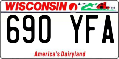 WI license plate 690YFA