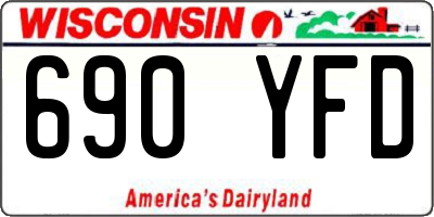 WI license plate 690YFD