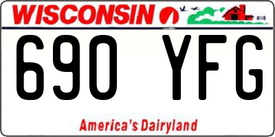 WI license plate 690YFG