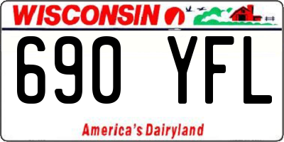 WI license plate 690YFL
