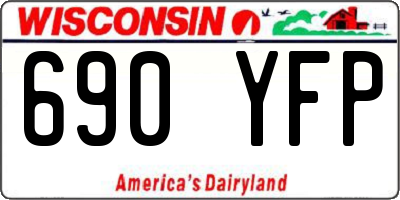 WI license plate 690YFP