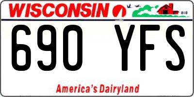 WI license plate 690YFS