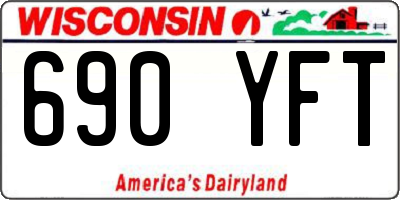 WI license plate 690YFT