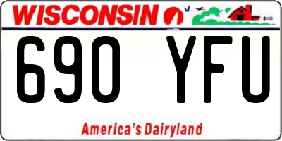 WI license plate 690YFU