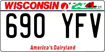 WI license plate 690YFV