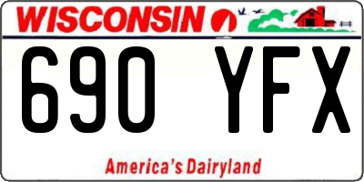 WI license plate 690YFX