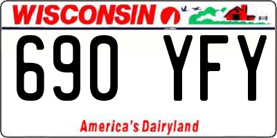 WI license plate 690YFY