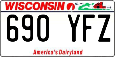 WI license plate 690YFZ