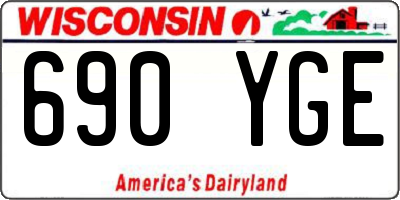 WI license plate 690YGE