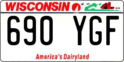 WI license plate 690YGF