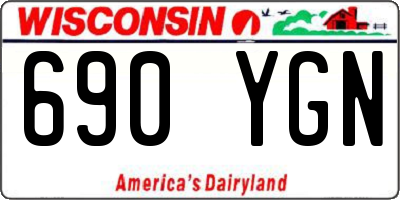 WI license plate 690YGN