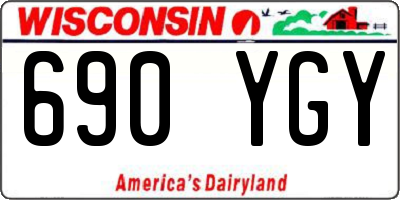 WI license plate 690YGY