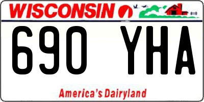 WI license plate 690YHA