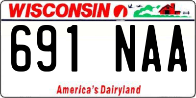 WI license plate 691NAA