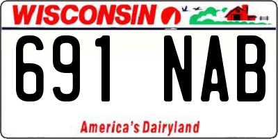 WI license plate 691NAB