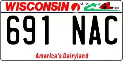WI license plate 691NAC