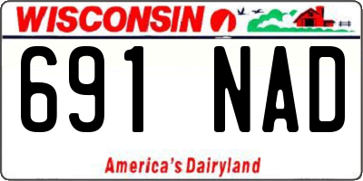 WI license plate 691NAD