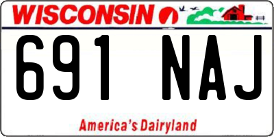 WI license plate 691NAJ