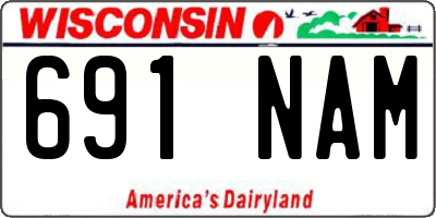 WI license plate 691NAM