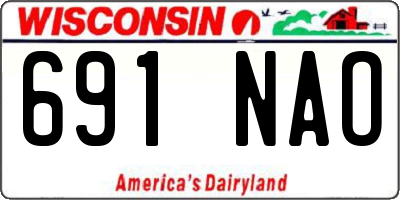 WI license plate 691NAO