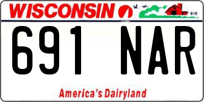 WI license plate 691NAR