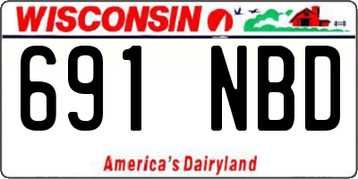 WI license plate 691NBD