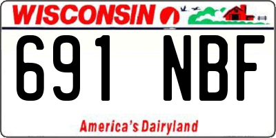 WI license plate 691NBF
