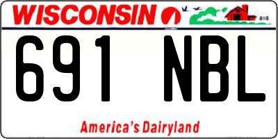 WI license plate 691NBL