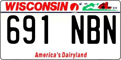 WI license plate 691NBN