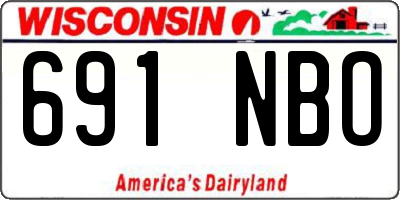 WI license plate 691NBO