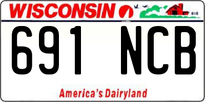 WI license plate 691NCB