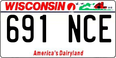 WI license plate 691NCE
