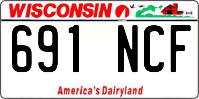 WI license plate 691NCF