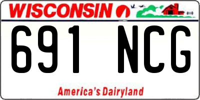 WI license plate 691NCG