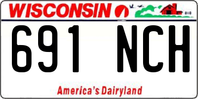 WI license plate 691NCH