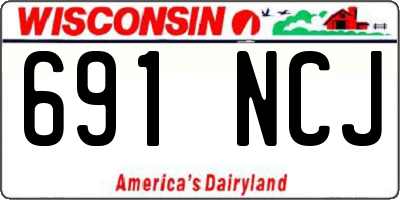 WI license plate 691NCJ
