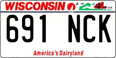 WI license plate 691NCK