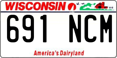WI license plate 691NCM