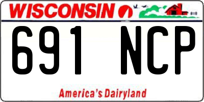 WI license plate 691NCP