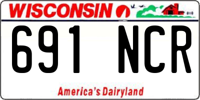 WI license plate 691NCR