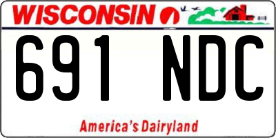WI license plate 691NDC