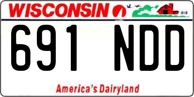 WI license plate 691NDD