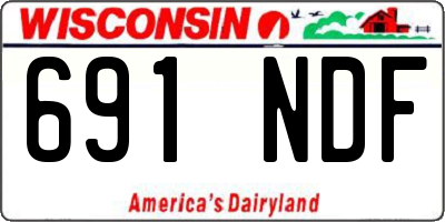 WI license plate 691NDF
