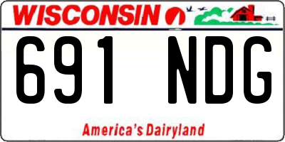 WI license plate 691NDG