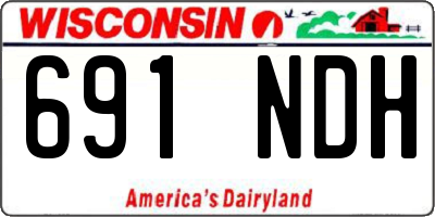 WI license plate 691NDH