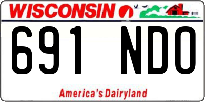 WI license plate 691NDO