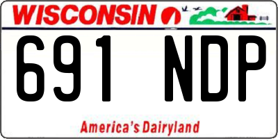 WI license plate 691NDP