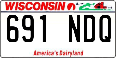 WI license plate 691NDQ