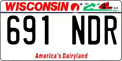 WI license plate 691NDR